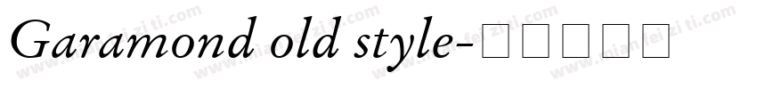 Garamond old style字体转换